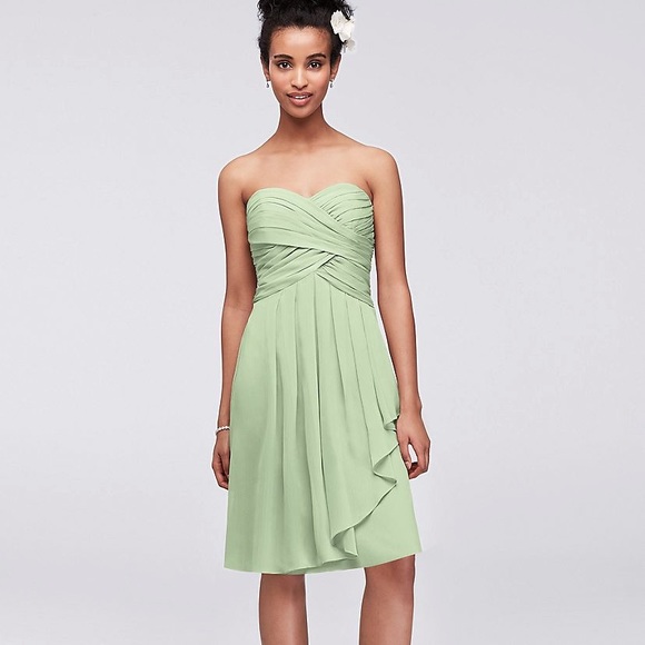 light green strapless dress